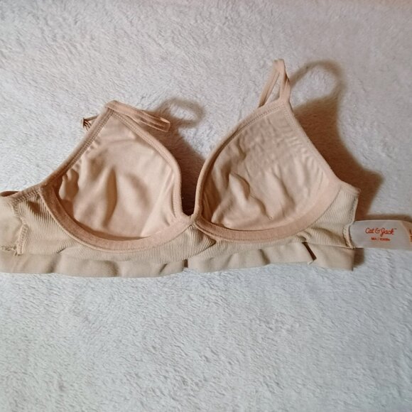 VGUC: Cat & Jack Girls' Seamless Bra Bralette Tan Beige 32A - Picture 2 of 4